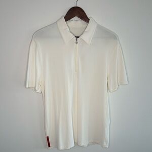 Vintage Prada Men’s Size Large Zip Polo